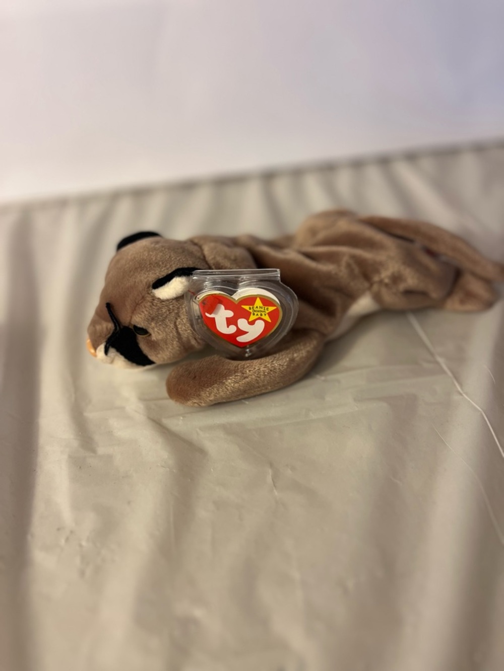 Ty Plush Cougar in Light Brown with Black Accents canyon